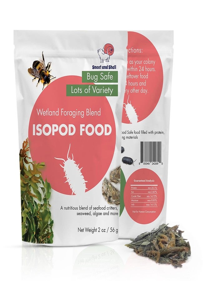 Snout and Shell Wetland Foraging Isopod Food Blend - Spirulina, Minnows & Kelp - Natural Diet for Isopods & Springtails - Boosts Gut Health, Reproduction & Natural Behavior - Bioactive Terrarium Food - Image 1